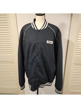 Indian Motorcycle Retro  Men's 2XLBomber Style Quilt Lined Jacket Navy Blue NWOT